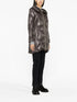 diamond-quilted padded coat